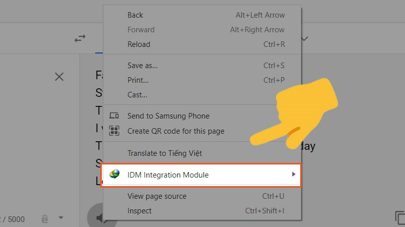 alt text: Chọn IDM Integration Module