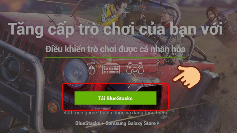 alt text: Giao diện tải BlueStacks