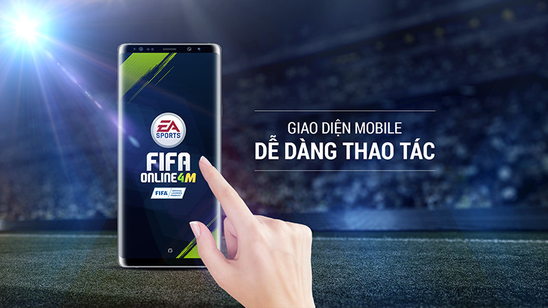 alt text: Hình ảnh trận đấu trong FIFA Online 4 M