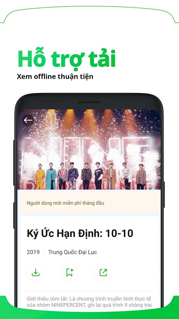 alt text: Hỗ trợ tải video để xem offline