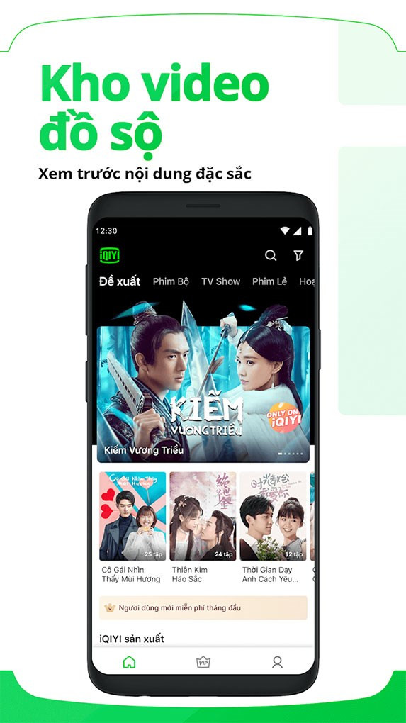 alt text: Kho video đồ sộ và đa dạng trên ứng dụng iQIYI