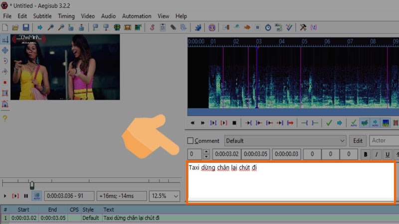 alt text: Nhập nội dung phụ đề