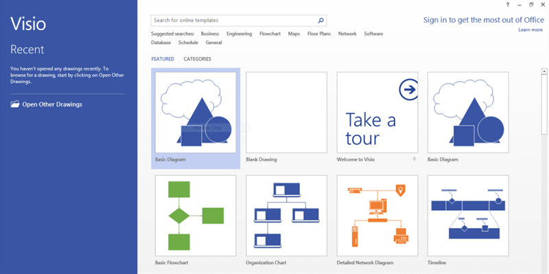 Alt: Ví dụ về sơ đồ được tạo bằng Microsoft Visio