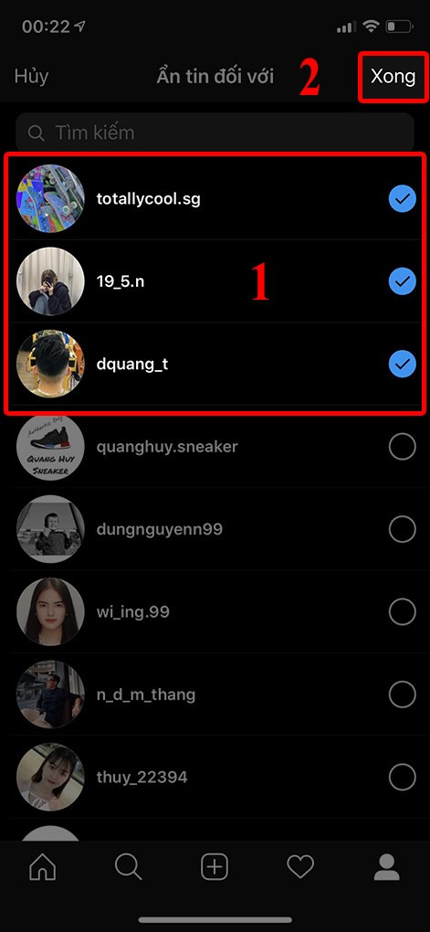 Ẩn story Instagram trước khi đăng