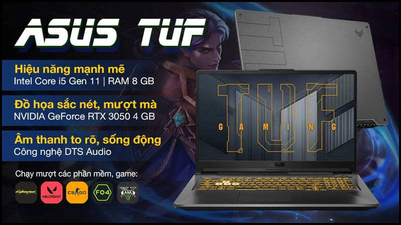 Asus TUF Gaming FX706HC i5 11400H (HX003T)