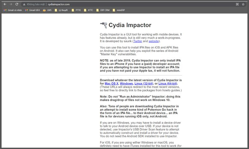 Cydia Impactor: Hướng dẫn cài đặt ứng dụng IPA chi tiết