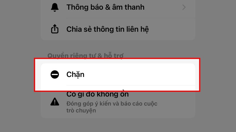 bước 2 chặn mess