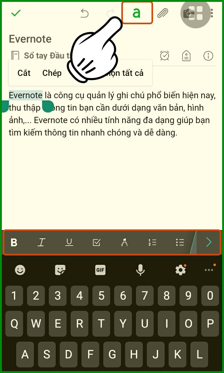 Các công cụ định dạng văn bản