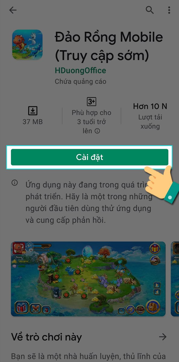 Cài đặt Đảo Rồng Mobile