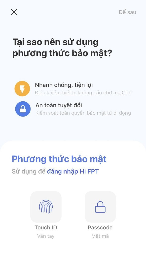 C&aacute;c phương thức bảo mật tr&ecirc;n ứng dụng Hi FPT