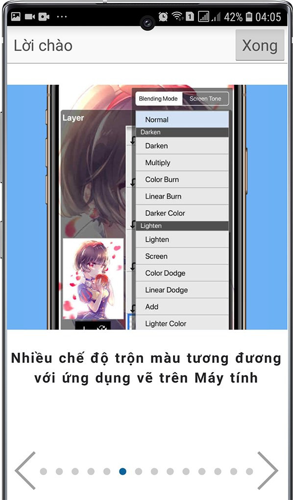 Chế độ trộn màu trong Ibis Paint X