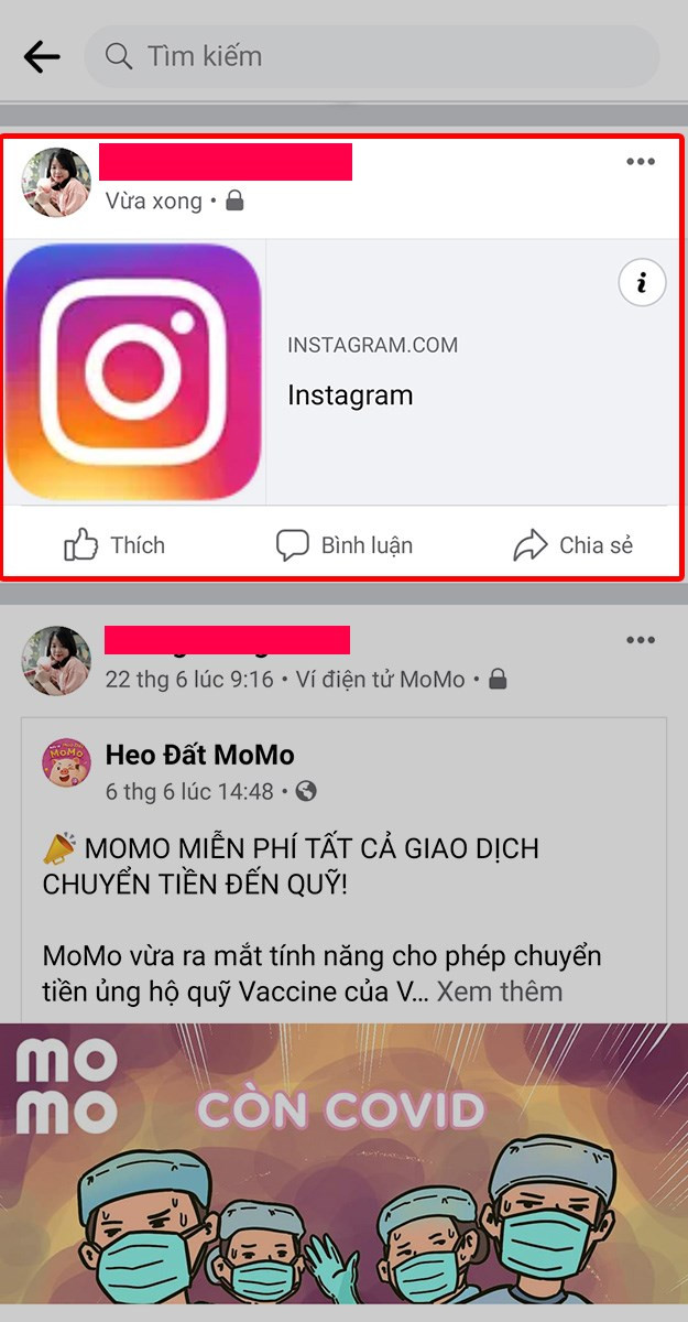 Chia sẻ Instagram của bạn lên Facebook thành công