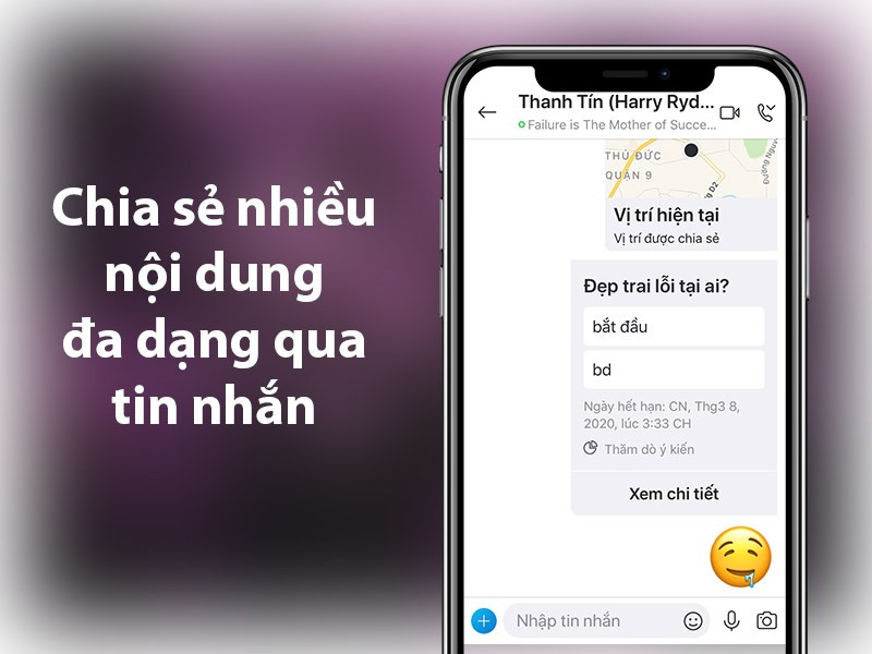 Chia sẻ nội dung trên Skype