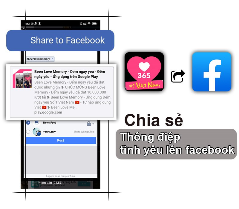 Chia sẻ th&ocirc;ng điệp t&igrave;nh y&ecirc;u Been Love Memory với bạn b&egrave; tr&ecirc;n Facebook