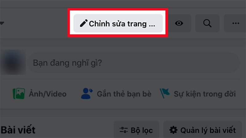 Chỉnh sửa trang cá nhân