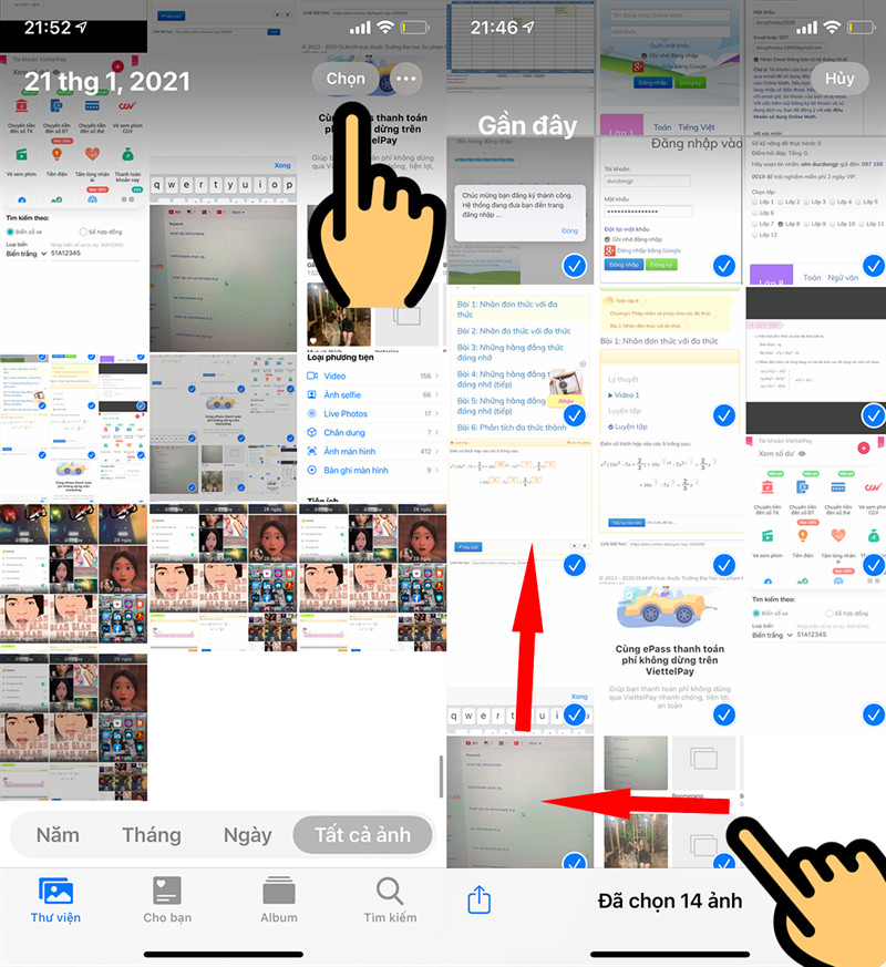 Chọn nhiều ảnh trên iPhone