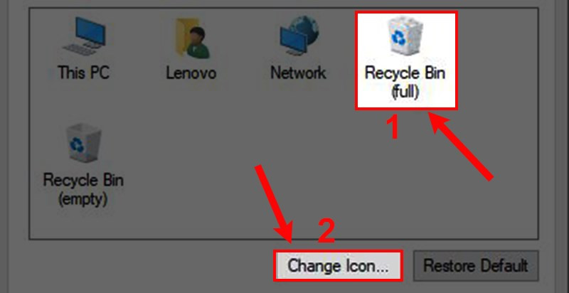 Chọn thư mục và "Change Icon"