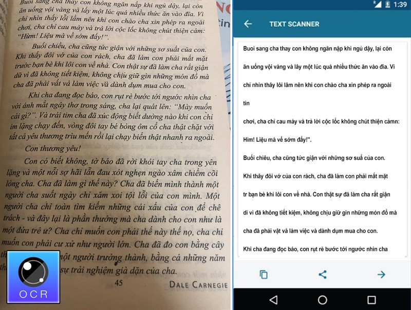 Chuyển ảnh thành văn bản với ứng dụng OCR Text Scanner