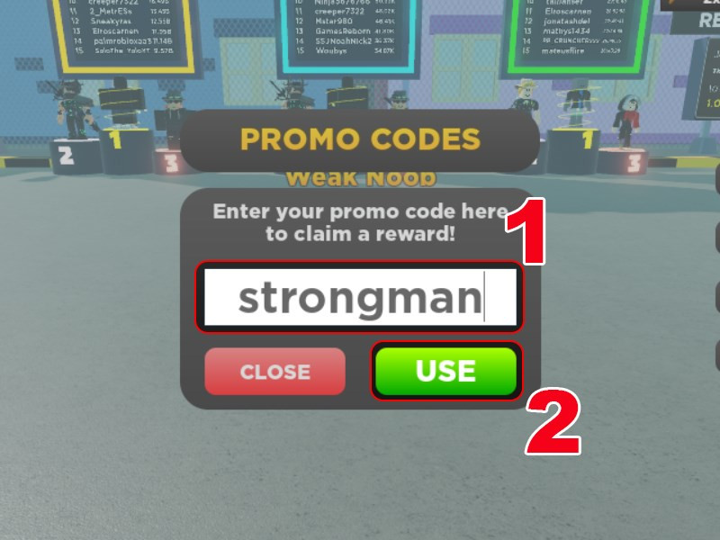 Code Strongman Simulator Roblox mới nhất (2024) và cách nhập