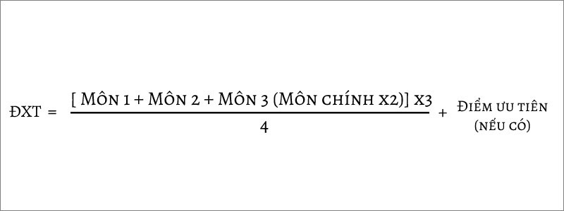 Công thức tính điểm xét tuyển đại học (môn nhân hệ số)