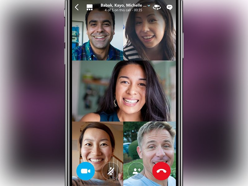 Cuộc gọi video nhóm trên Skype
