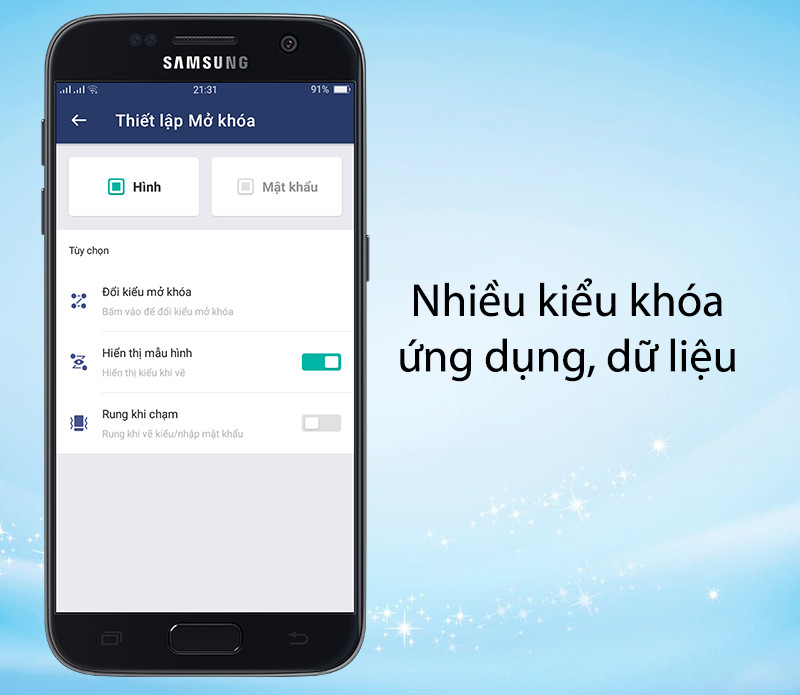 Đa dạng kiểu kh&oacute;a như kh&oacute;a số, nối số, Gmail