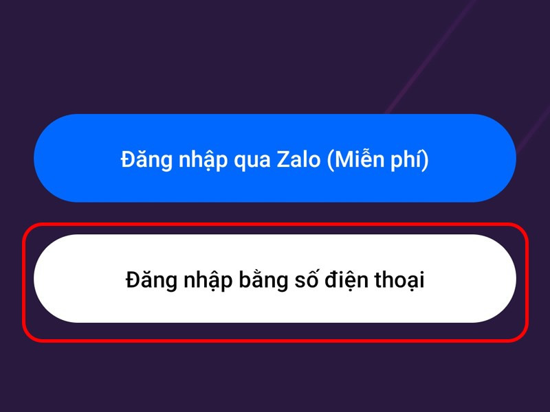 Đăng ký bằng số điện thoại