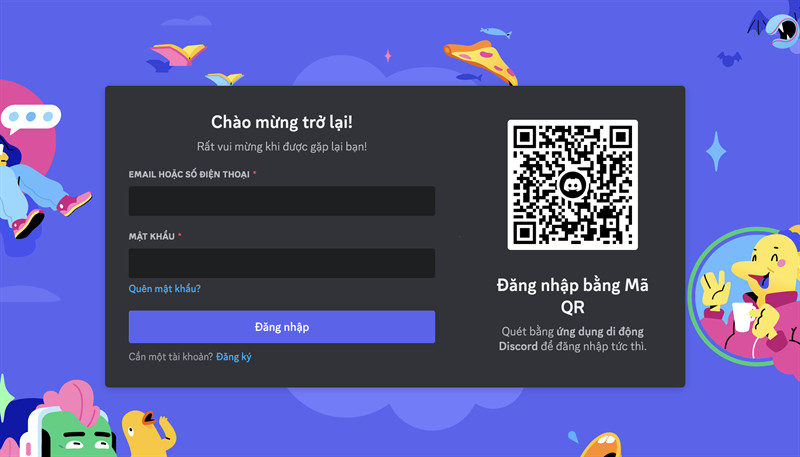 Đăng nhập tài khoản Discord