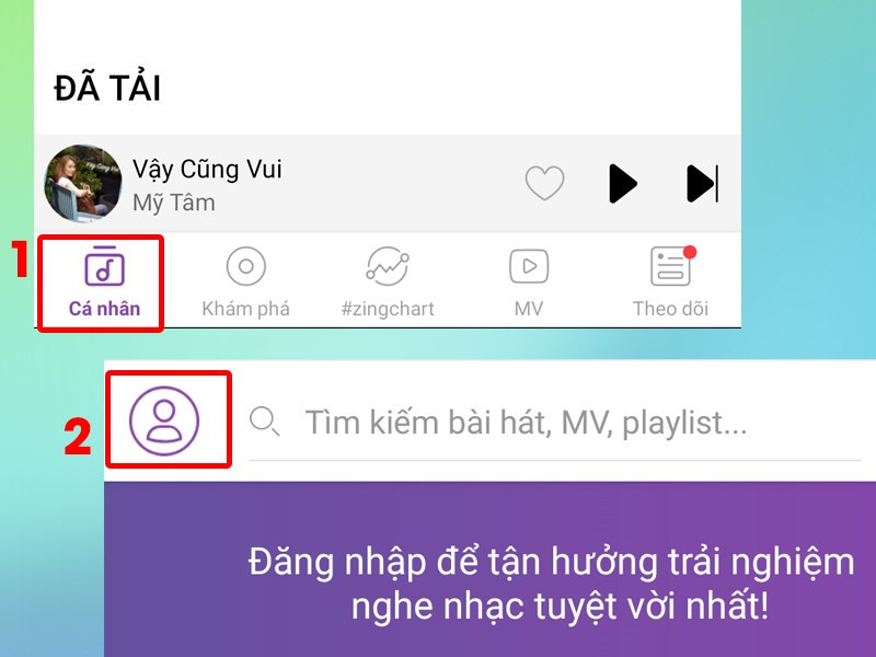 Đăng nhập Zing MP3