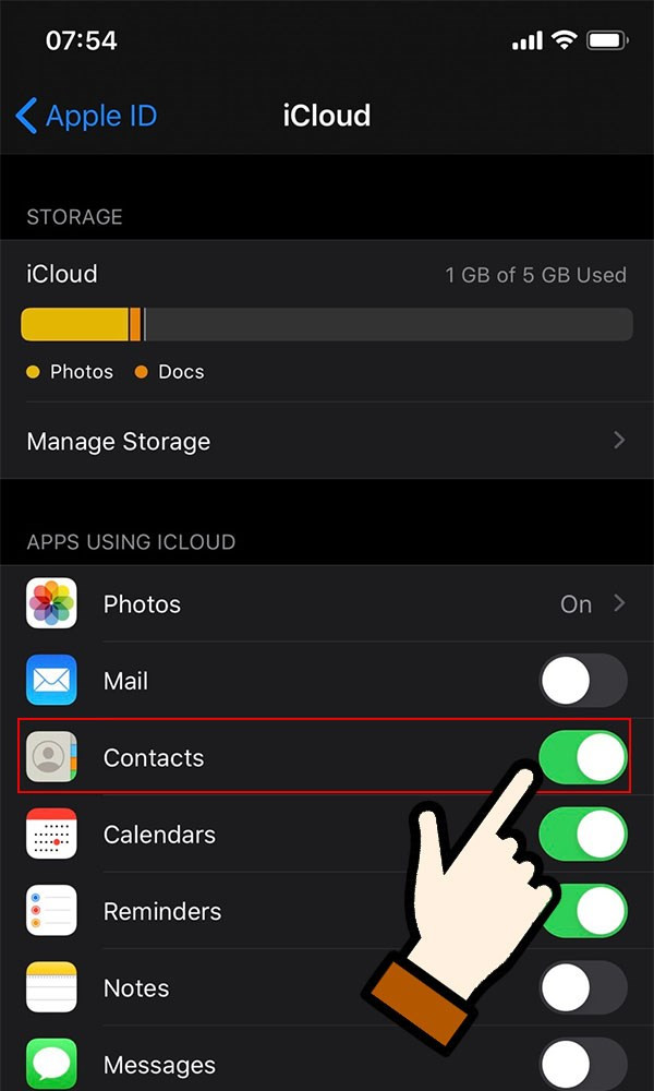 Danh sách ứng dụng sử dụng iCloud