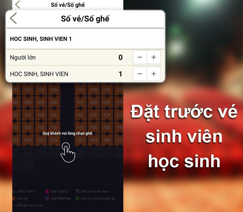 Đặt vé học sinh, sinh viên trên LOTTECINEMA VN