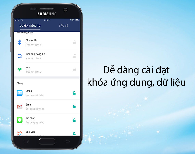 Dễ dàng khóa các ứng dụng, hình ảnh, công cụ chức năng trên điện thoại