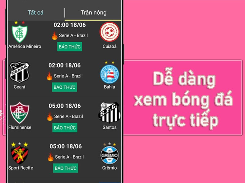 Dễ d&agrave;ng xem b&oacute;ng đ&aacute; trực tiếp