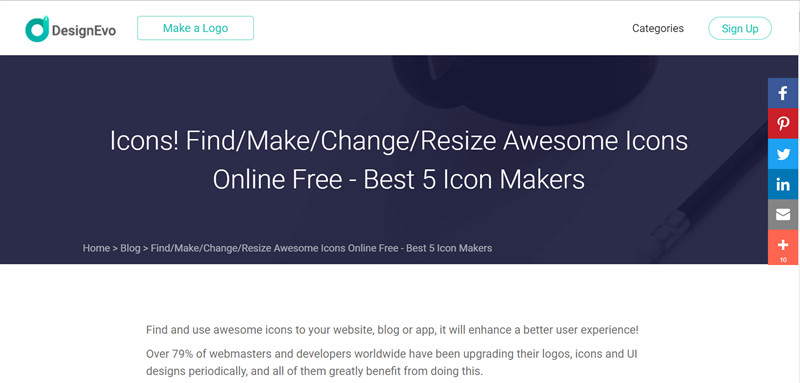 DesignEvo: Tạo Icon Miễn Phí với Hàng Ngàn Biểu Tượng