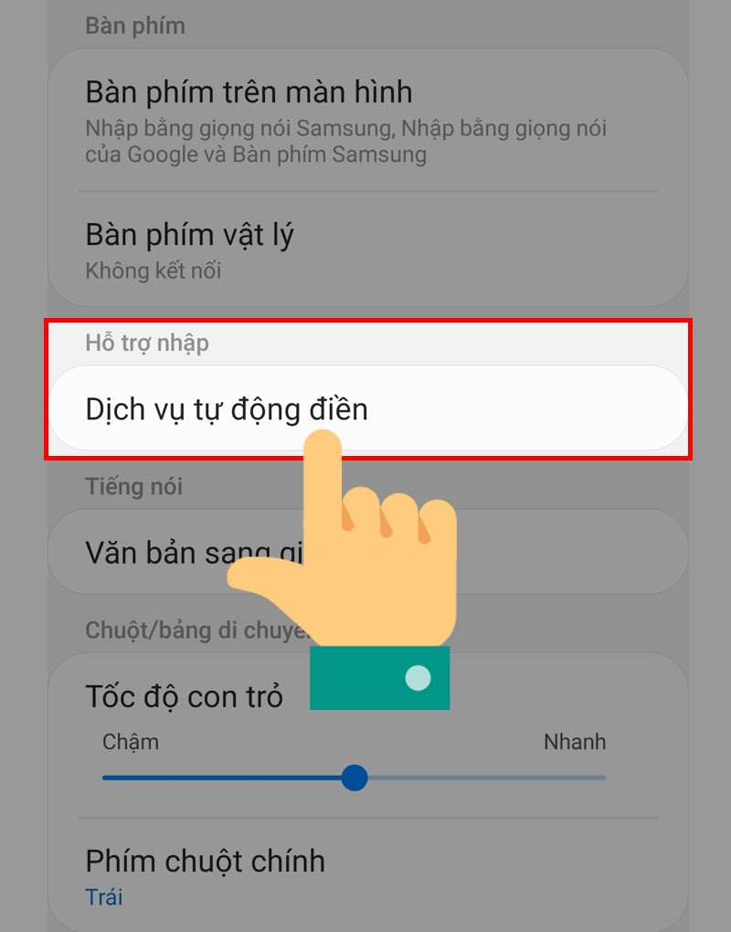 Dịch vụ tự động điền