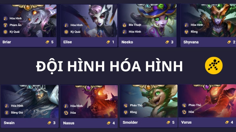 Đội hình Hóa Hình DTCL