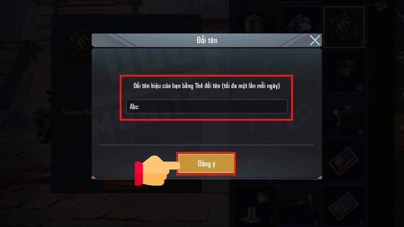 Đổi tên PUBG Mobile