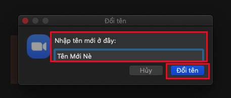 Đổi tên Zoom trên máy tính trong cuộc họp