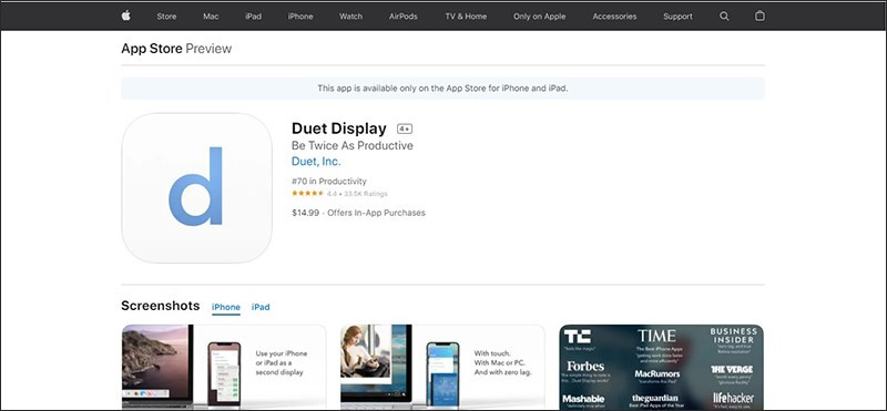 Duet Display hỗ trợ đa nền tảng