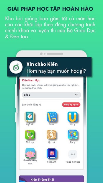 Giao diện b&agrave;i học tr&ecirc;n Kiến Guru