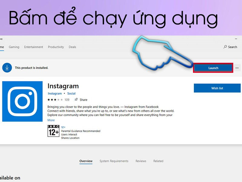 Giao diện Instagram trên máy tính