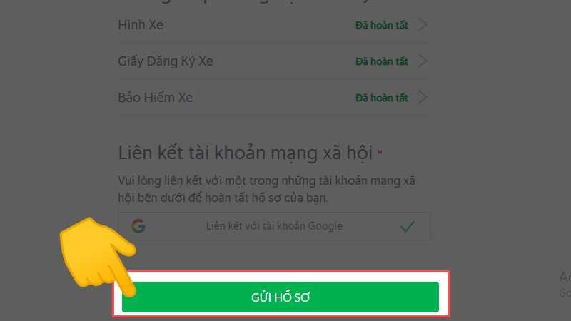 Gửi hồ sơ GrabBike