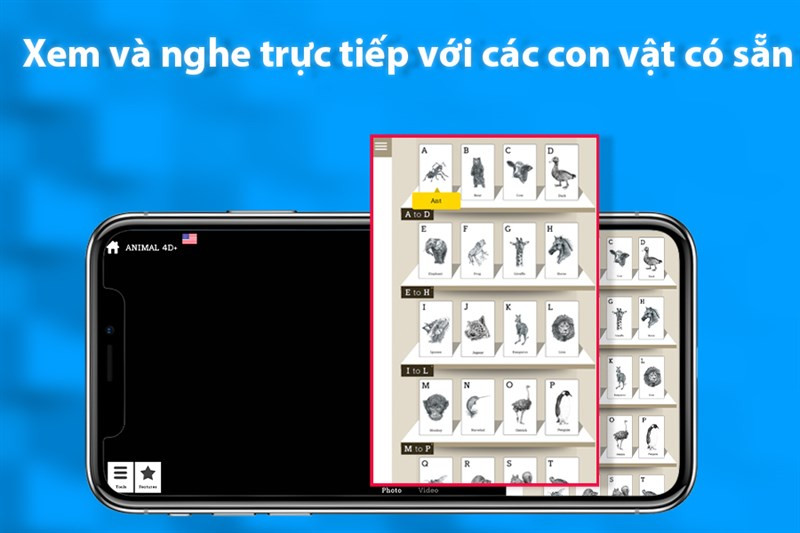 Hình ảnh giao diện lựa chọn động vật