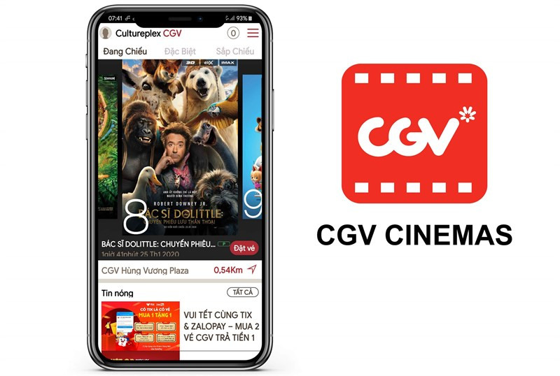 Hình ảnh giới thiệu ứng dụng CGV Cinemas