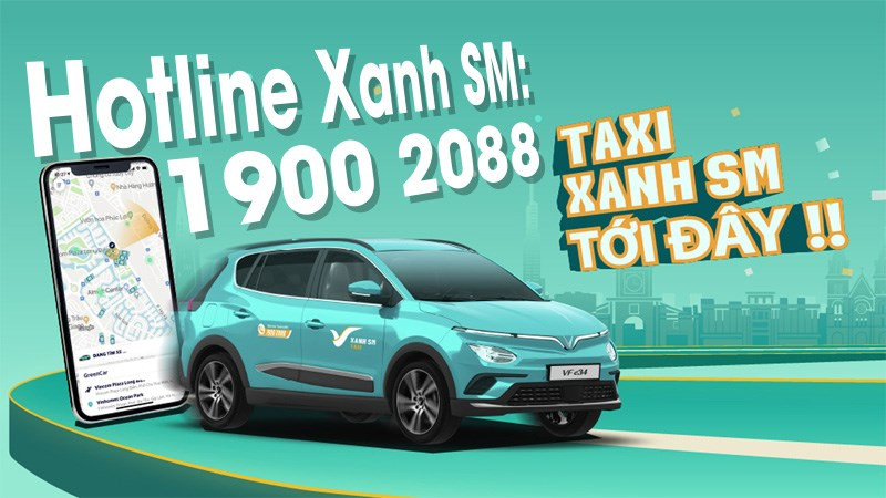 Hình ảnh tổng đài taxi Xanh SM