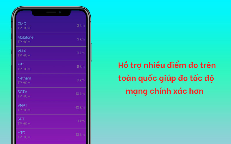 Hỗ trợ nhiều điểm đo tr&ecirc;n to&agrave;n quốc