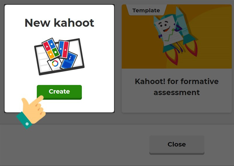 Kahoot! Giao diện tạo bài kiểm tra