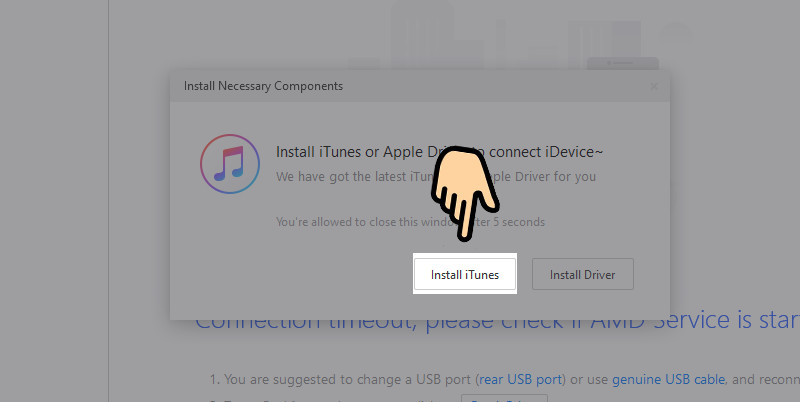 Kết nối với iTunes