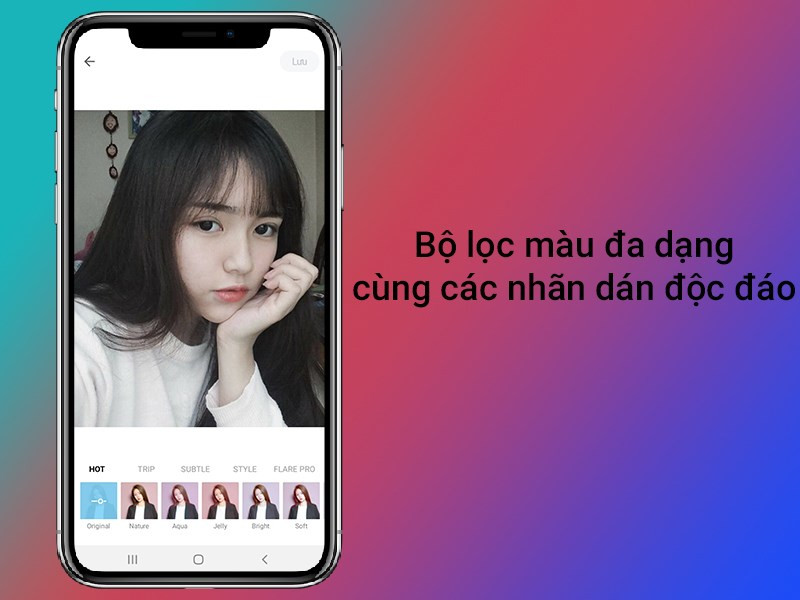 Kho bộ lọc màu đa dạng và nhãn dán độc đáo