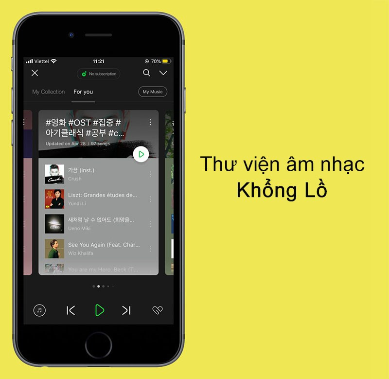 Kho nhạc trên ứng dụng ứng dụng KaKaoTalk